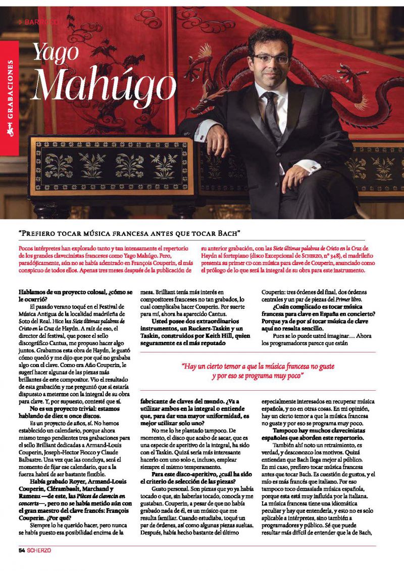 Prefiero tocar música francesa antes que tocar Bach