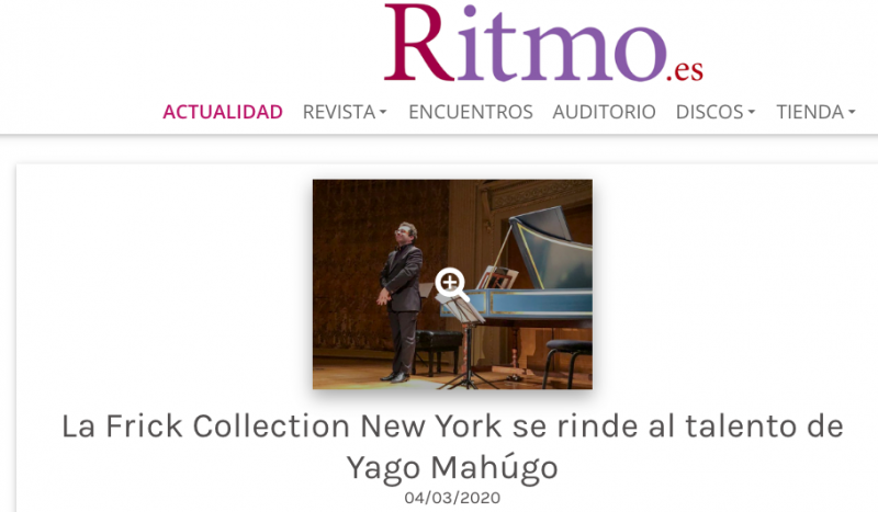 La Frick Collection New York se rinde al talento de Yago Mahugo